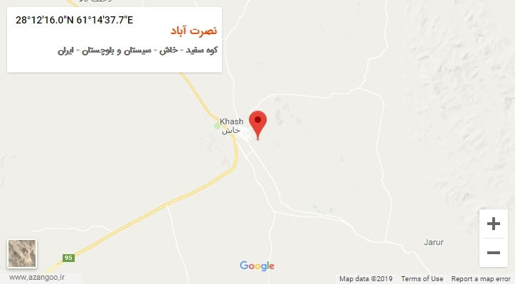 روستای نصرت آباد بر روی نقشه