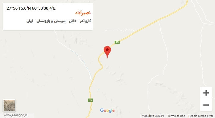 روستای نصیرآباد بر روی نقشه