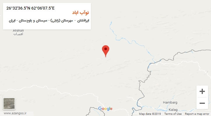 روستای نوآب اباد بر روی نقشه