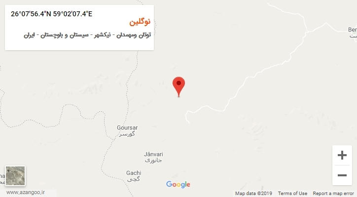 روستای نوگلین بر روی نقشه