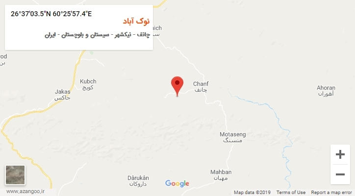 روستای نوک آباد بر روی نقشه