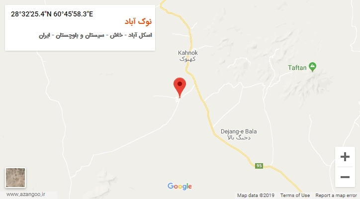 روستای نوک آباد بر روی نقشه