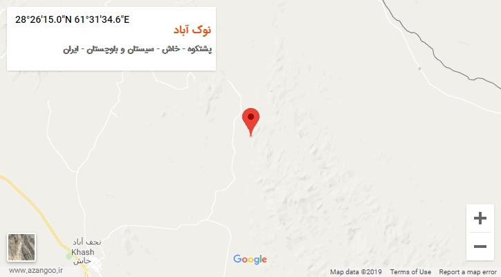 روستای نوک آباد بر روی نقشه