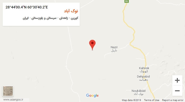 روستای نوک آباد بر روی نقشه