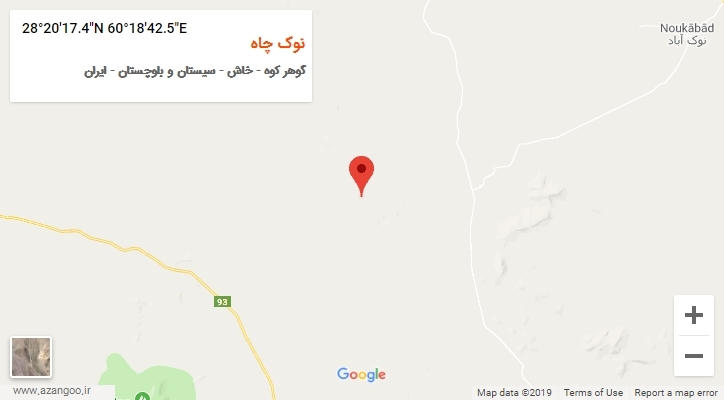 روستای نوک چاه بر روی نقشه