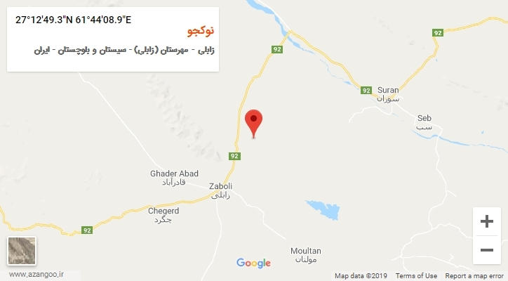 روستای نوکجو بر روی نقشه