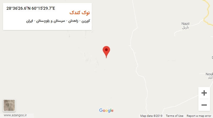 روستای نوک کندک بر روی نقشه