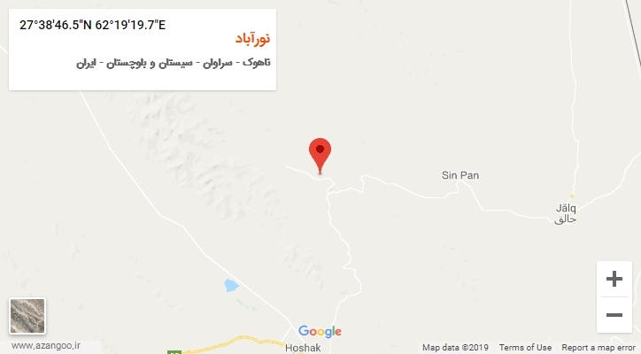 روستای نورآباد بر روی نقشه
