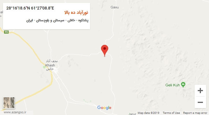 روستای نورآباد ده بالا بر روی نقشه