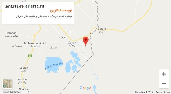 روستای نورمحمدهارون بر روی نقشه