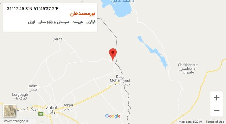 روستای نورمحمدخان بر روی نقشه