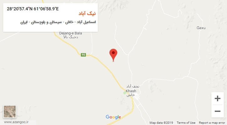 روستای نیک آباد بر روی نقشه