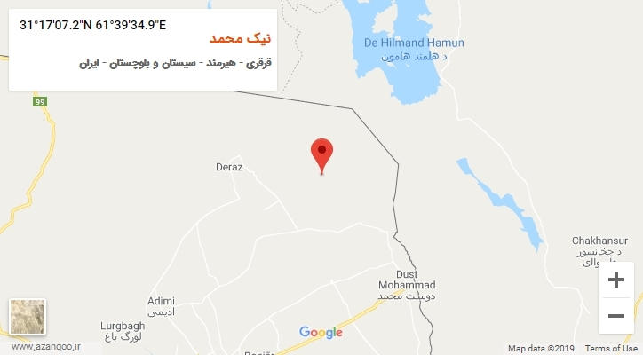 روستای نیک محمد بر روی نقشه