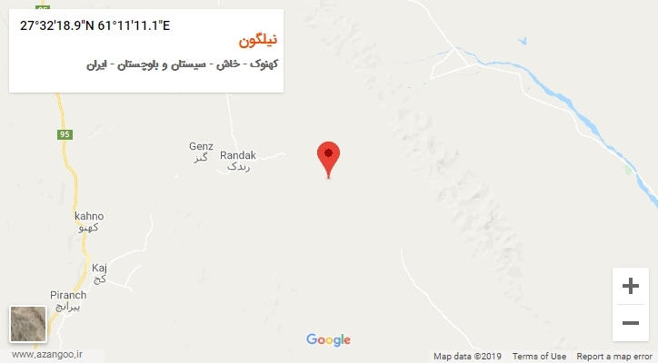 روستای نیلگون بر روی نقشه