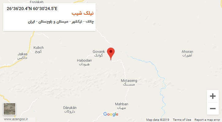 روستای نیلک شیب بر روی نقشه