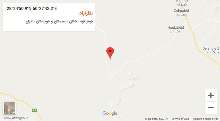 روستای نظرآباد بر روی نقشه