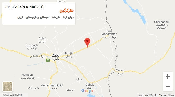 روستای نظرگرگیچ بر روی نقشه