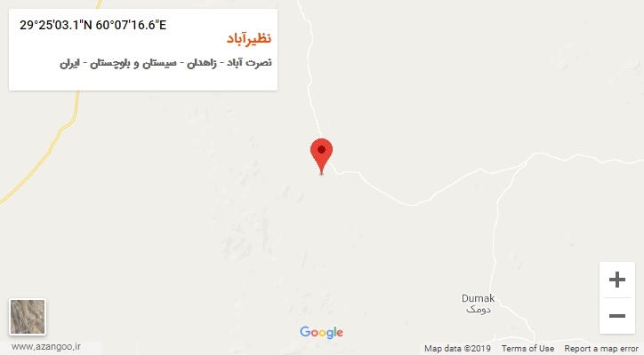 روستای نظیرآباد بر روی نقشه