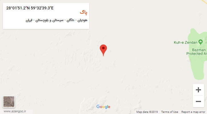 روستای پاگ بر روی نقشه