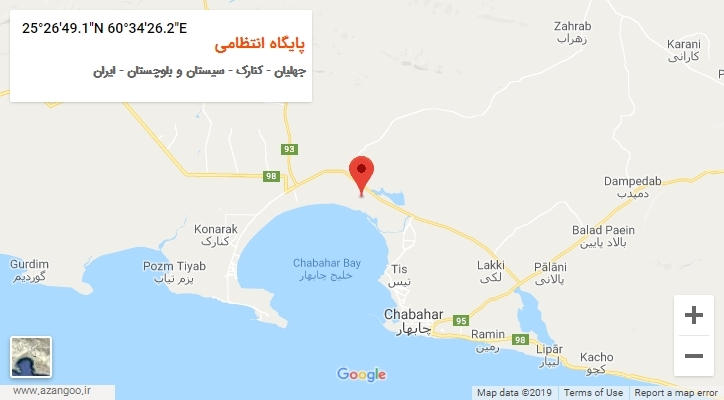 روستای پایگاه انتظامی بر روی نقشه