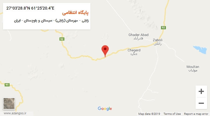 روستای پایگاه انتظامی بر روی نقشه