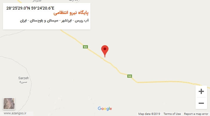 روستای پایگاه نیرو انتظامی بر روی نقشه