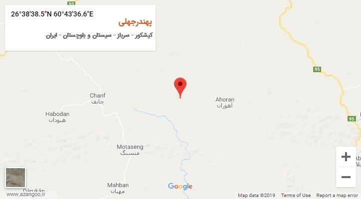 روستای پهندرجهلی بر روی نقشه