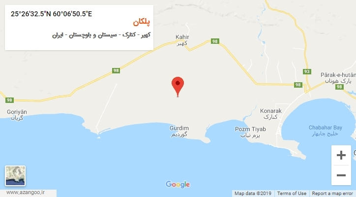 روستای پلکان بر روی نقشه