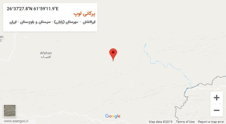 روستای پرکانی لوپ بر روی نقشه