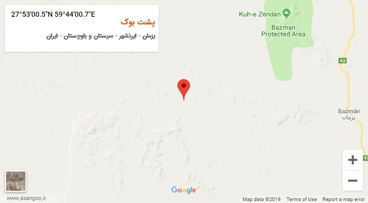 روستای پشت بوک بر روی نقشه