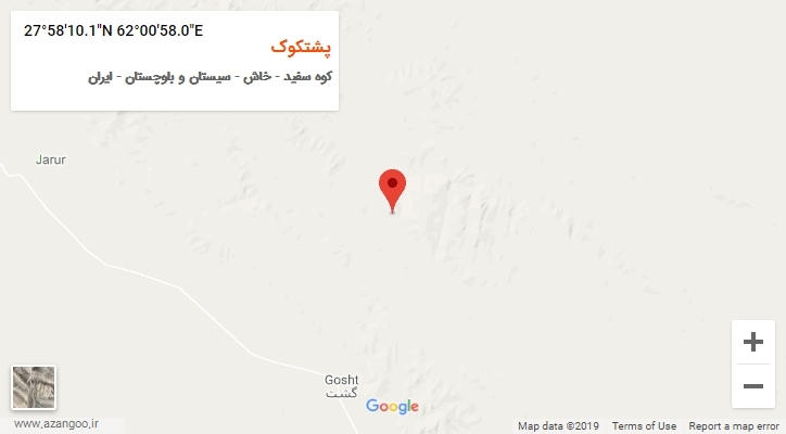 روستای پشتکوک بر روی نقشه