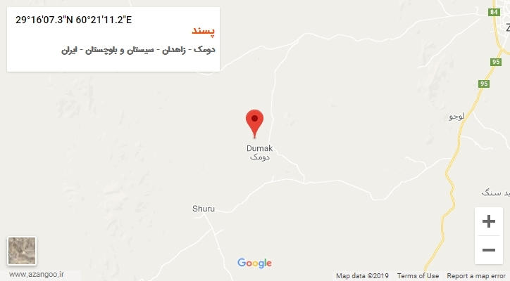 روستای پسند بر روی نقشه