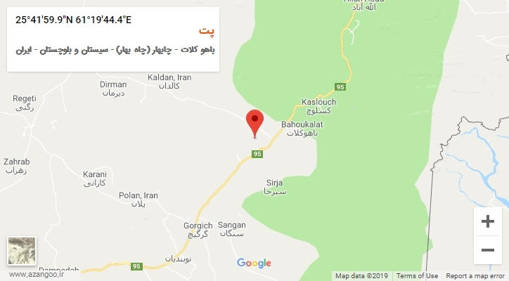 روستای پت بر روی نقشه