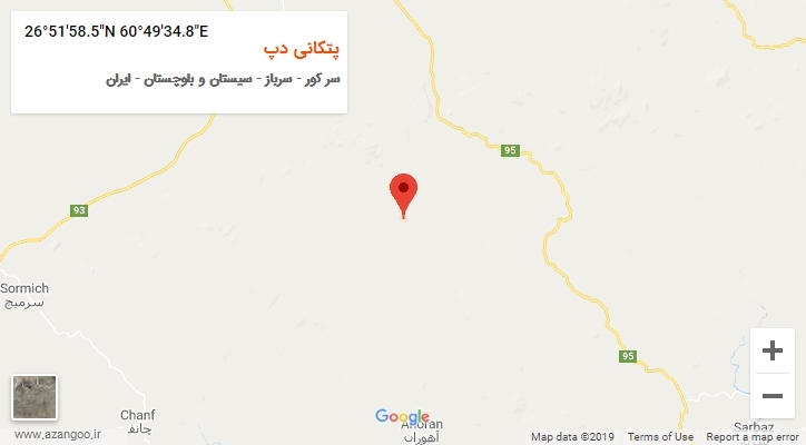 روستای پتکانی دپ بر روی نقشه