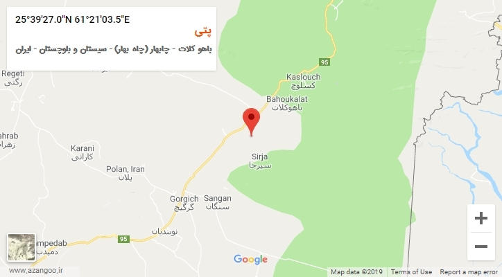 روستای پتی بر روی نقشه