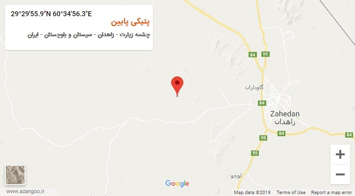 روستای پتیکی پایین بر روی نقشه
