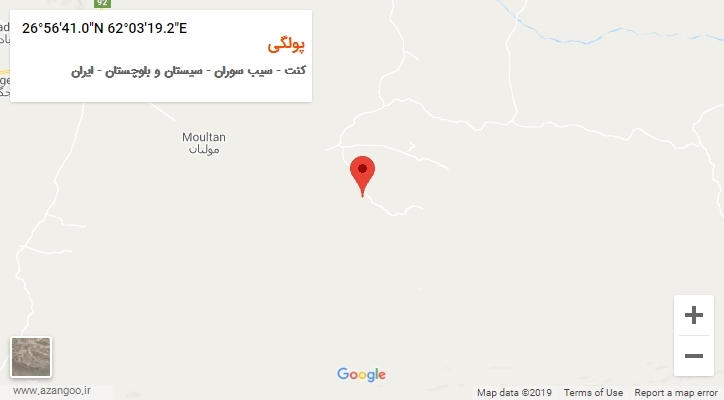 روستای پولگی بر روی نقشه