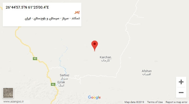 روستای پیر بر روی نقشه