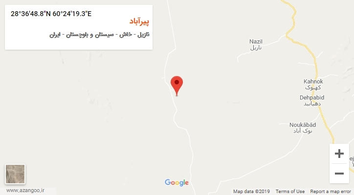 روستای پیرآباد بر روی نقشه