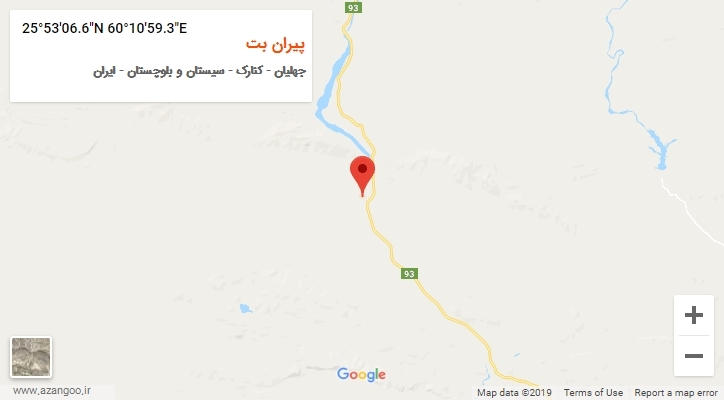 روستای پیران بت بر روی نقشه