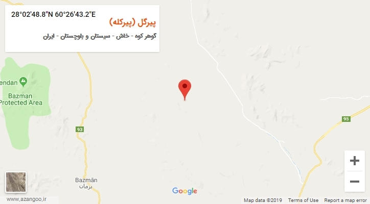 روستای پیرگل (پیرکله) بر روی نقشه