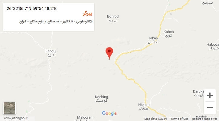 روستای پیرگر بر روی نقشه