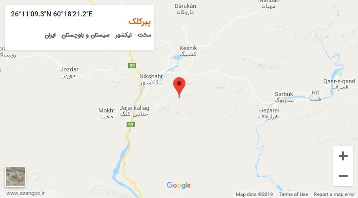 روستای پیرکلک بر روی نقشه