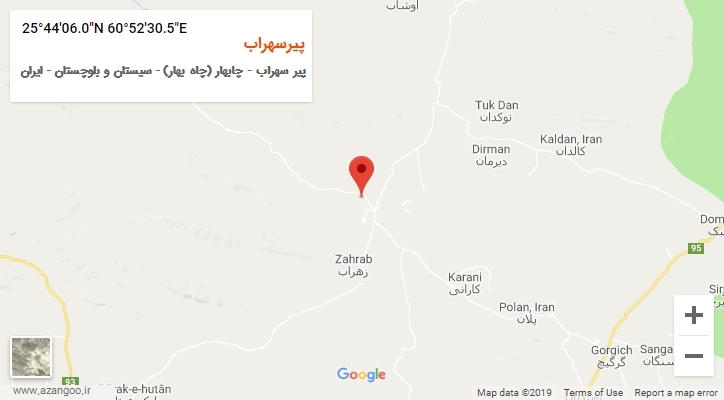 روستای پیرسهراب بر روی نقشه