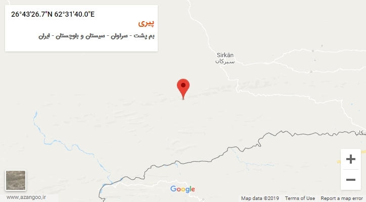 روستای پیری بر روی نقشه