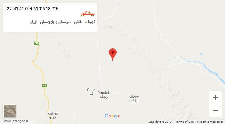 روستای پیشگور بر روی نقشه