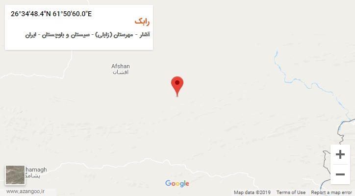 روستای رابک بر روی نقشه