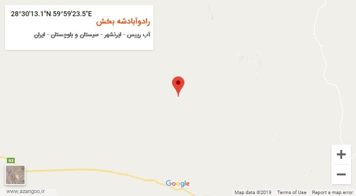 روستای رادوآبادشه بخش بر روی نقشه