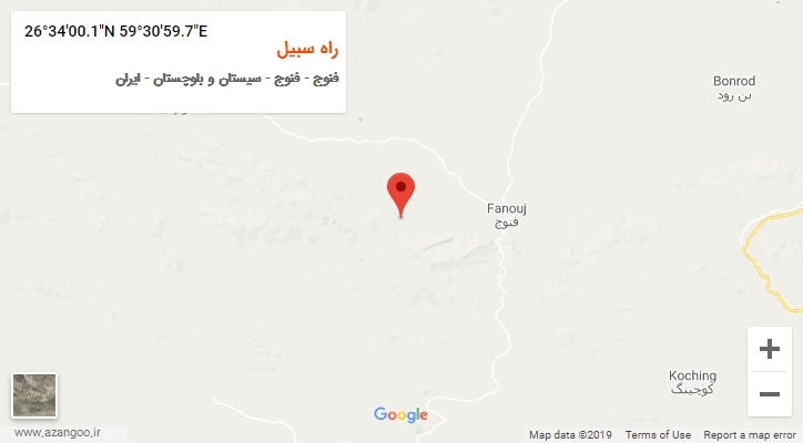 روستای راه سبیل بر روی نقشه