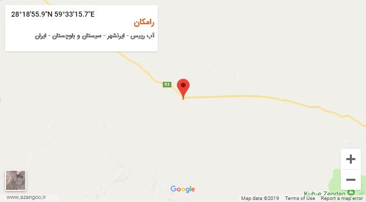 روستای رامکان بر روی نقشه